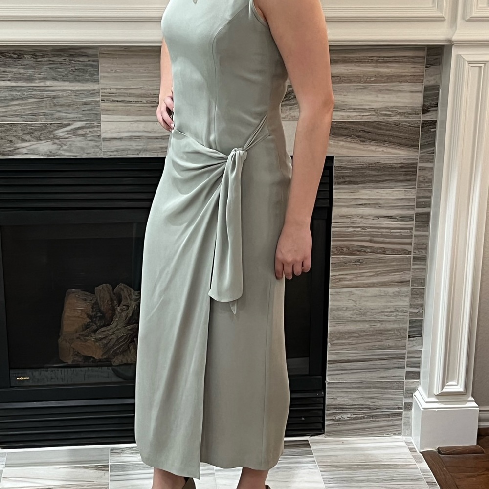 Vintage August Silk silk fully lined faux wrap dress